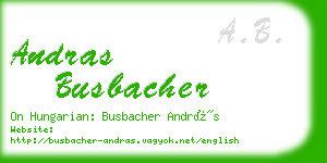 andras busbacher business card